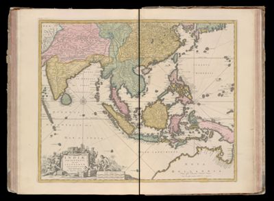 Indiae orientalis nec non insularum adiacentium nova descriptio per Nicolaum Visscher.