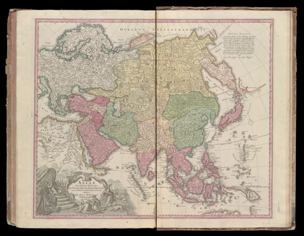 Asiae recentissima delineatio, qua status et imperia totius orientis unacum Orientalibus Indiis exhibentur Authore Joh: Bapt: Homanno S.C.M.Geographo Noriberg