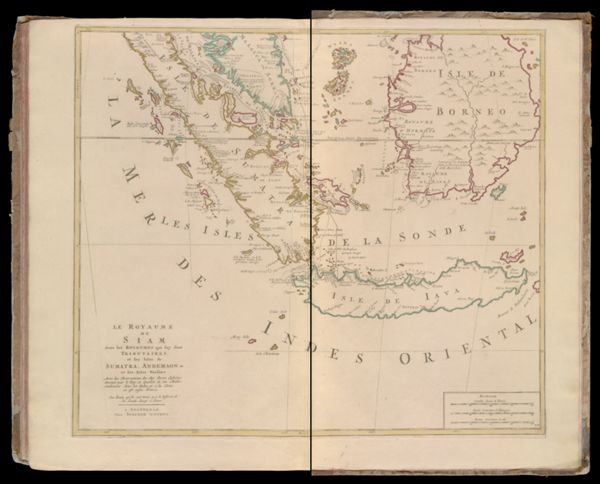 Le Royaume de Siam avec les Royaumes qui luy sont tributaires. et les Isles de Sumatra, Andemaon, ect et les Isles Voisine avec les observations des six peres jesuites envojez par le roy en qualité de ses Mathematiciens dans les Indes, et à la Chine ou es