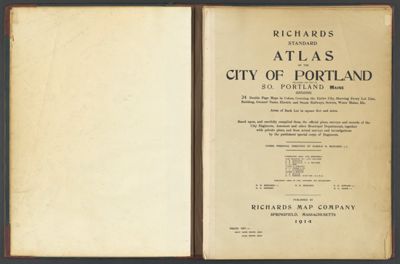Richards Standard Atlas of the City of Portland including the city of So. Portland Maine [Title page]