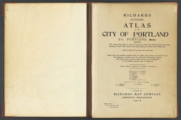 Richards Standard Atlas of the City of Portland including the city of So. Portland Maine [Title page]