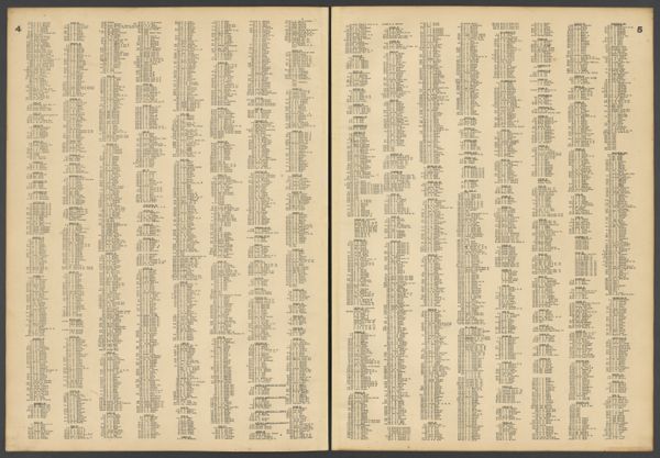 Street index pages 4 and 5