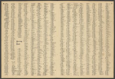 Street index pages 6 and 7