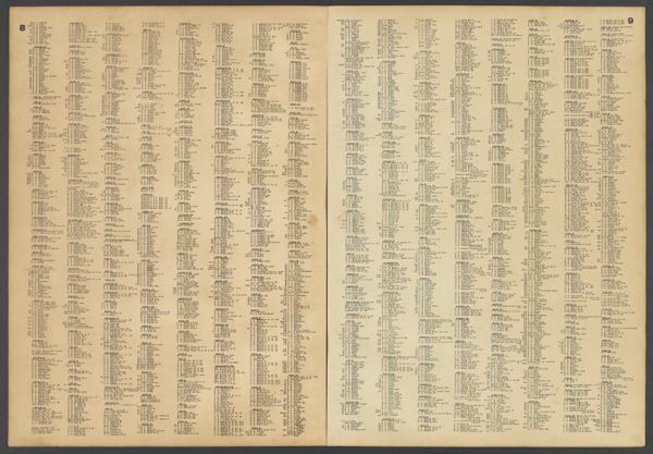 Street index pages 8 and 9