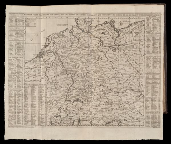 Nouvelle carte des cercles de l'empire, ave des tables des divers souverains, qui composent ses dietes et ses differents colleges Tome 2 No. 23.