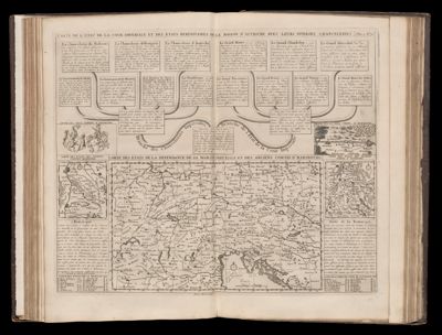 Carte de l'etat de la cour imperiale et des etats hereditaires de la maison d'Autriche avec leurs diverses chanceleries Tome 2 No. 30. // Carte des etats de la dependance de sa majeste imperiale et des anciens comtes d'Habsbourg
