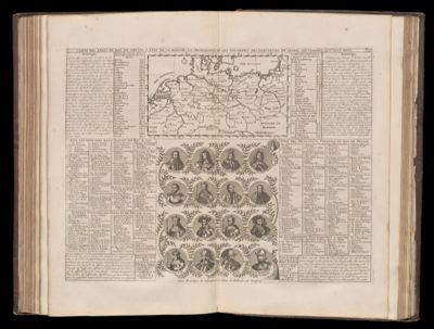 Carte des etats du roy de Prusse, l'etat de sa maison, la chronologie et les estampes des electeurs, et autres souverains, quien sont issus. Tom. 2 No. 36