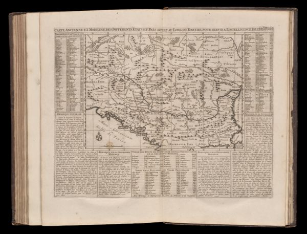 Carte ancienne et moderne des differents etats et pais situez au long du Danube, pour servir a l'intelligence de l'histoire. Tome. 2 No. 40.