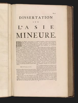 Dissertation sur L'Asie Mineure.