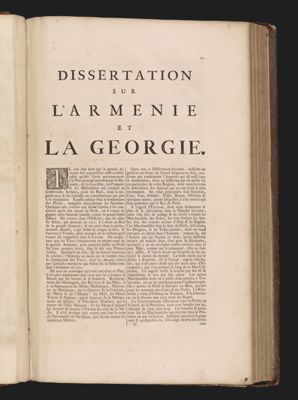 Dissertation sur l'Armenie et la Georgie.