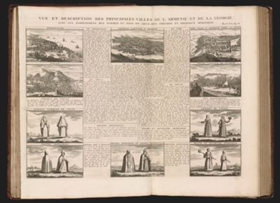 Vue et description des principales villes de l'Armenie et de la Georgie...