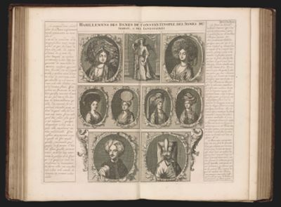 Habillemens des dames de Constantinople, des dames du Serrail, & des Ianissaires