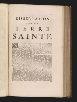 Dissertation sur la Terre Sainte.