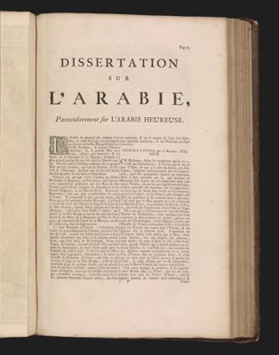 Dissertation sur l'Arabie, particulierement sur l'Arabie Heureuse.