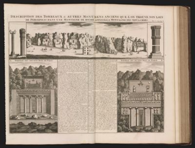 Description des tombeaux & autres monumens anciens que l'on trouve non loin de Persepolis dans une Montagne de Roche...