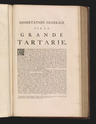 Dissertation generale sur la Grande Tartarie.