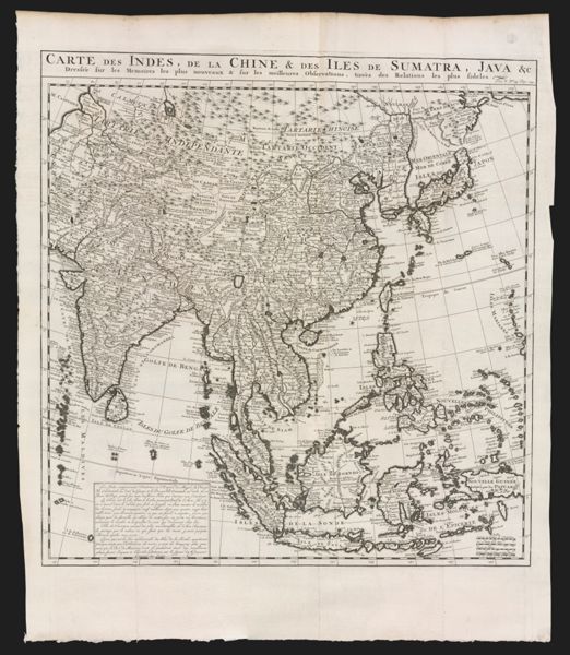 Carte des Indes, de la Chine & des Iles de Sumatra, Java &c...