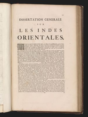 Dissertation generale sur les Indes Orientales.