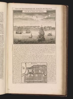 Vue et description de Surate et de Batavia.