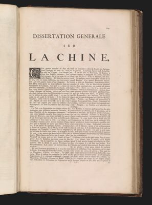 Dissertation generale sur la Chine.