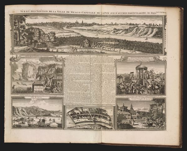 Vue et description de la ville de Meaco Capitale du Japon avec d'autres perticularitez du pays. Tom: V. No. 56. Pag: 172.