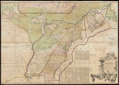 A Map of the British Colonies in North America with the Roads, Distances, Limits, and extent of the Settlements, Humbly Inscribed to the Right Honourable the Earl of Halifax ...