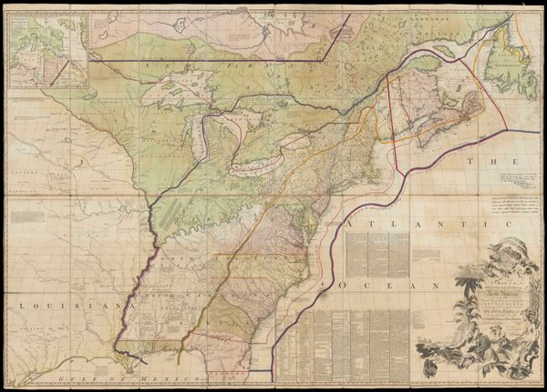 A Map of the British Colonies in North America with the Roads, Distances, Limits, and extent of the Settlements, Humbly Inscribed to the Right Honourable the Earl of Halifax ...