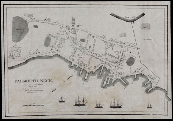 Falmouth Neck, As it was when destroyed by Mowett, Oct. 18, 1775.