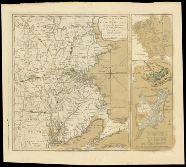 The Seat of War in New England by an American Volunteer with the Marches of the Several Corps sent by the Colonies Towards Boston with the Attack on Bunkers-Hill