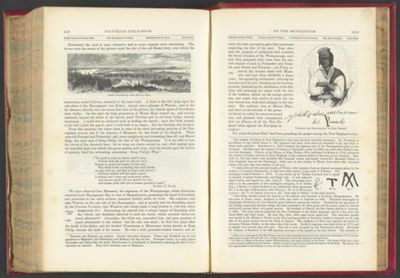 Portrait and Sign-manual of King Philip. [Metacom]
