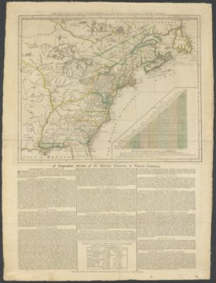 The Theatre of War in North America, with the Roads and a Table of the Distances.