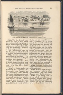 Meal and Slave Market, Foot of Wall Street, 1709