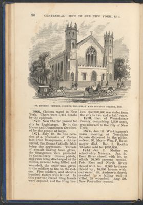 St. Thomas' Church, Corner Broadway and Houston Street, 1830