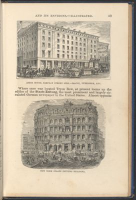 Astor House, Barclay Street side.—Macoy, Publisher, etc.; New York Staats Zeitung Building
