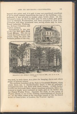 Broadway and Murray Street as it was in 1830, and as it is in 1876
