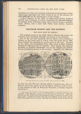 Walton House as it was in 1776, and as it is in 1876.