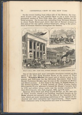 Bull's Head, 1800; Same Site, Bowery Theatre and Surroundings, 1876