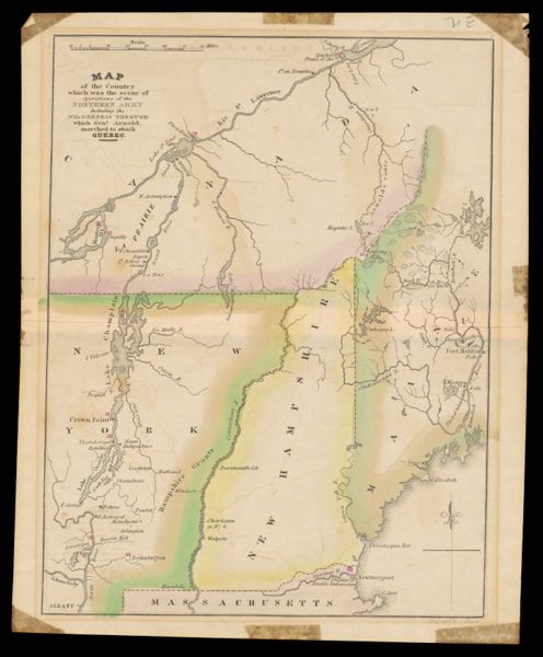 Map of the Country which was the scene of Operations of the Northern Army Including the Wilderness Through which Genl. Arnold marched to attack Quebec.