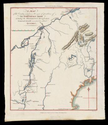 A Map of the Country which was the scene of operations of the Northern Army including the Wilderness through which General Arnold marched to attack Quebec.