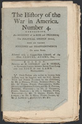 The History of the War in America. Number 4