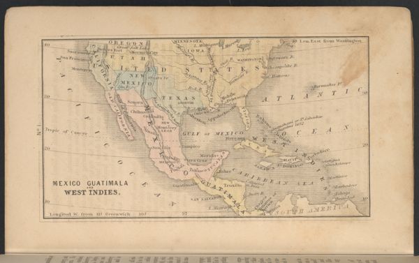Mexico Guatimala and West Indies