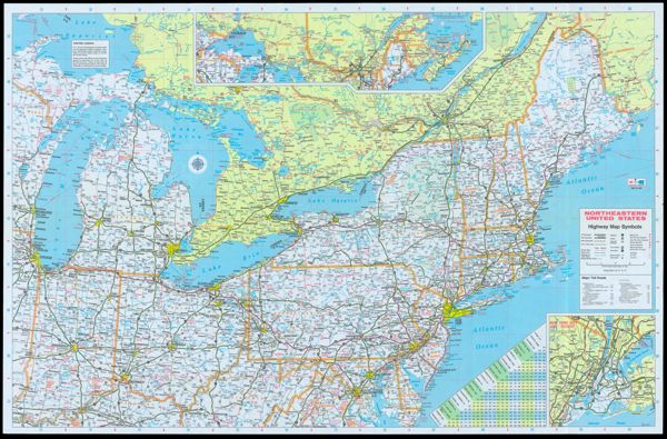Northeastern United States Bicentennial Commemorative Road Map 