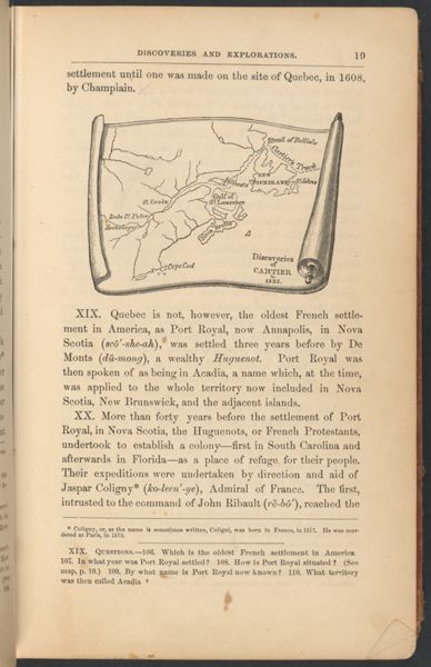 Discoveries of Cartier in 1535