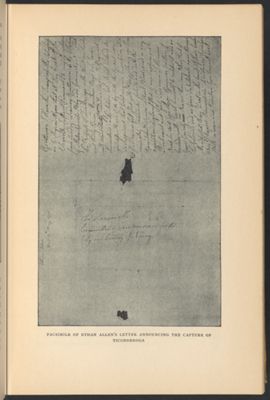 Facsimile of Ethan Allen's Letter Announcing the Cpature od Ticonderoga