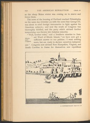 A Contemporary Sketch of the Burning of Falmouth