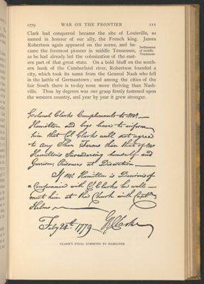 Clark's Final SUmmons to Hamilton