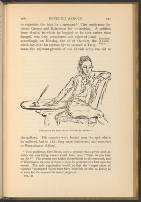 Facsimile of Sketch of Andre by Himself