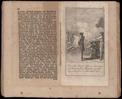 Das erste Bürger Blut, zu Gründung der Americanischen Freyheit, vergossen bey Lexington am 19ten April 1775.