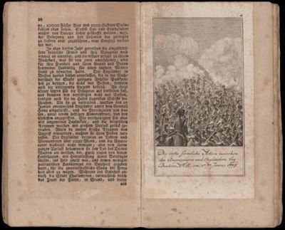 Die erste formliche Action zwischen den Americanern und Engländern bey Bunkers - Hill. am 17ten Junius 1775.