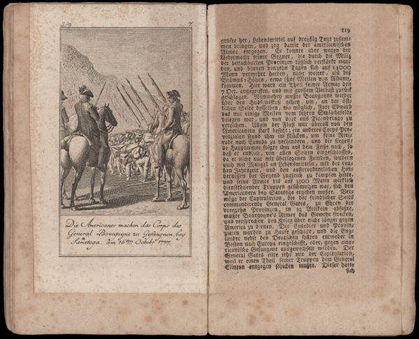 Die Americaner machen das Corps des General Bourgoyne zu Gefangnen, bey Saratoga. am 16ten Octobr 1777.